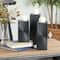 CosmoLiving by Cosmopolitan Black MDF Contemporary Candle Holder, 12" x 10" x 8"